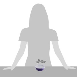 Omada Design, Set of 3 Salad Bowls with Lids (16.91oz - 50.72oz - 118.35oz) White Interior and Colourful Exterior, in Antibacterial Material, Sanaliving Line