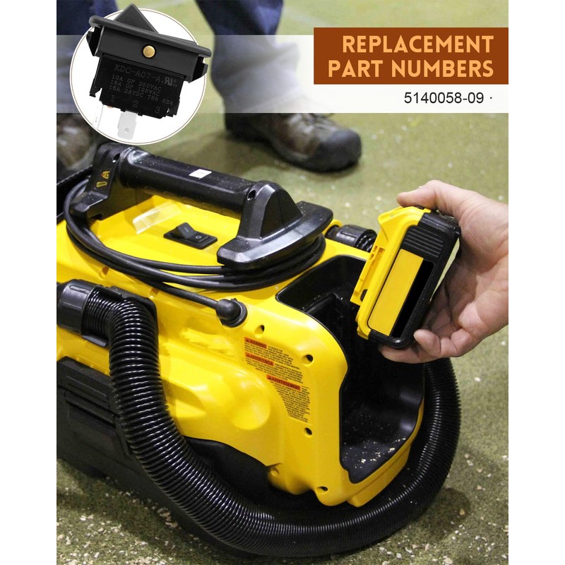 ULXIOM 5140058-09 Vacuum Power Switch Replacement for DeWalt DCV581H DC020