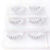 Musegetes 3 Pairs Lower Eyelashes False Eyelashes Transparent Axis False
