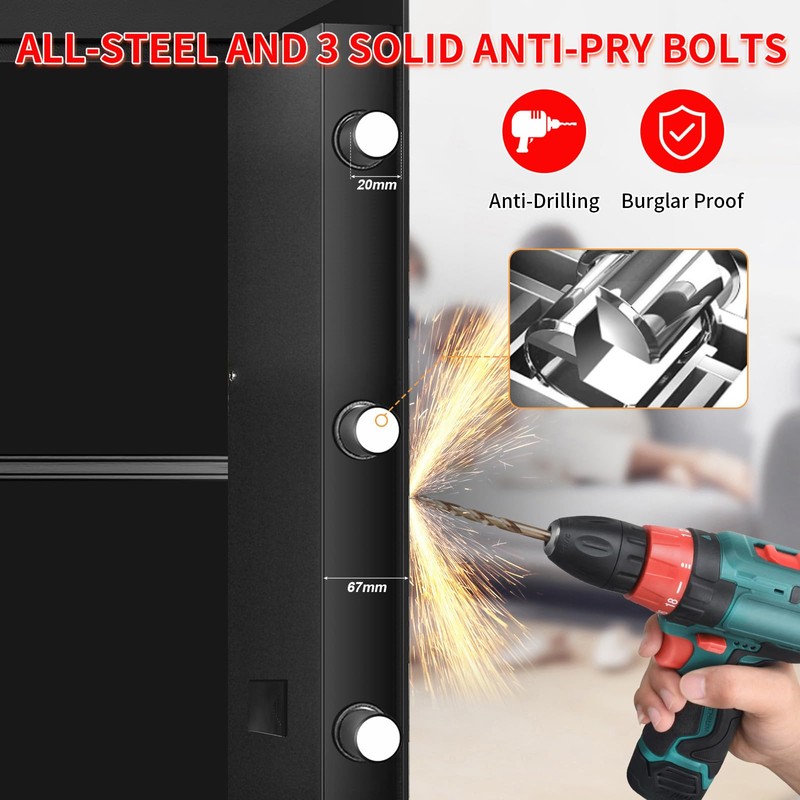 3.4 Cuft Large Safes for Home Use Fire and Water