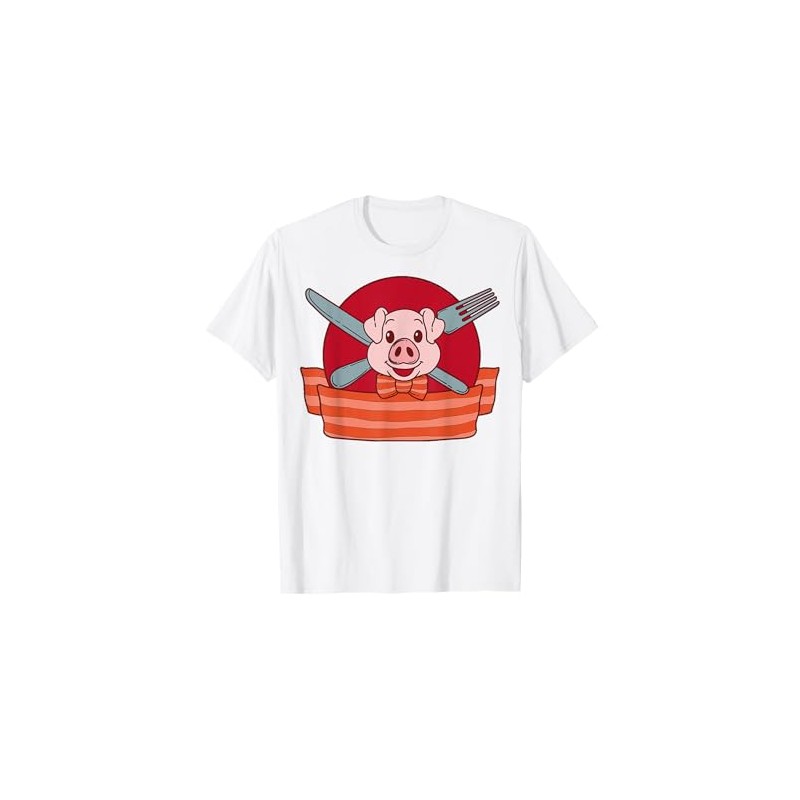 Cute Pig Chef Cartoon Plate For Children T-Shirt