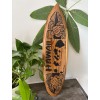 Handmade Hawaiian Hand Made 20" Carved Wooden Surfboard Airbrush Beach