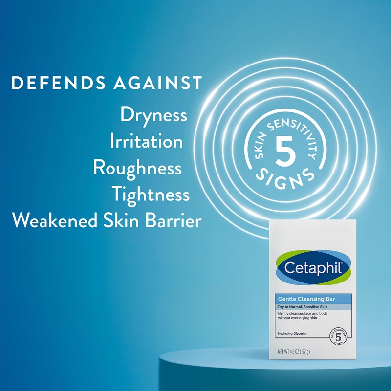 Cetaphil Gentle Cleansing Bar, 4.5 oz Bar (Pack of 6),