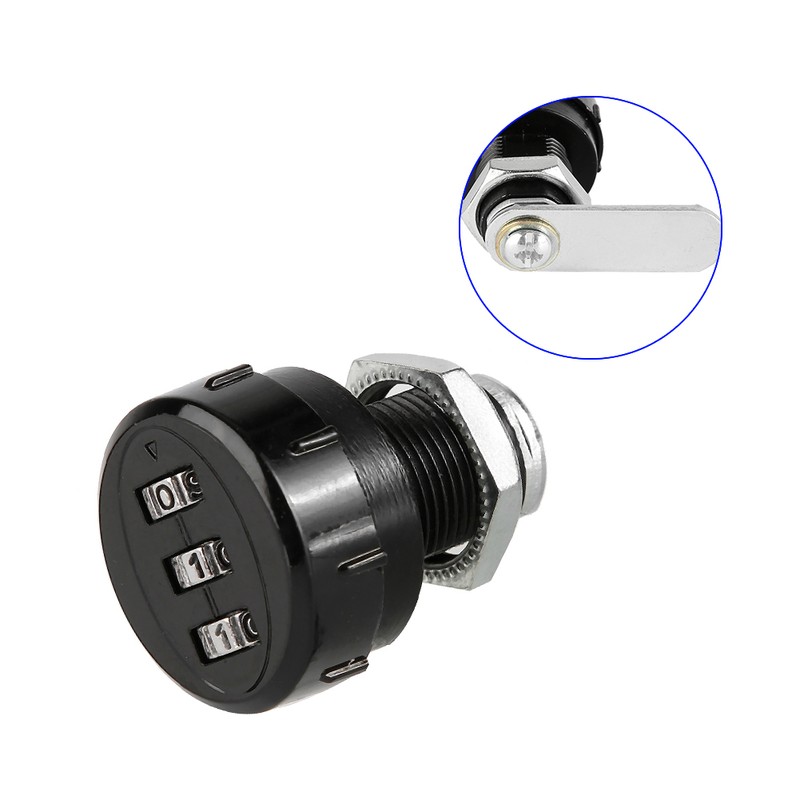 2pcs 3-Digit Zinc Alloy Mechanical Password Lock for Cabinet Wardrobe