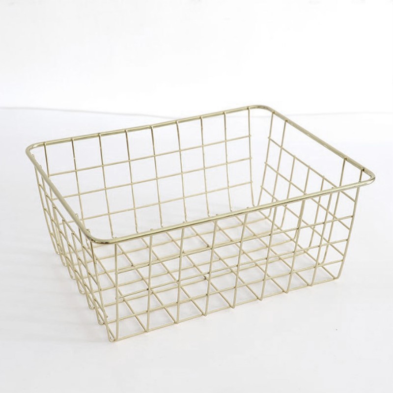 Freezer Basket Rust Proof Large Capacity Iron Storage Bin for