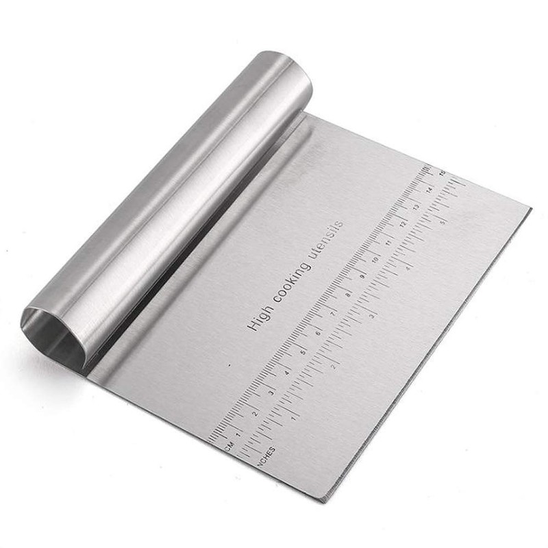 Youery Stainless Steel Bench Dough Scraper，Scraper Chopper Dough Cutter with