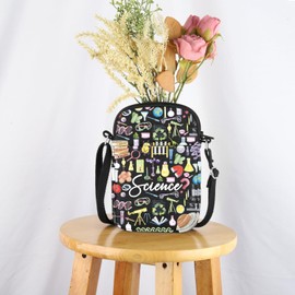 UJIMS Chemistry Science Gift Science Lover Crossbody Bag Science Teacher Gift Medical Lab Tech Gift for Women (ScienceCB)