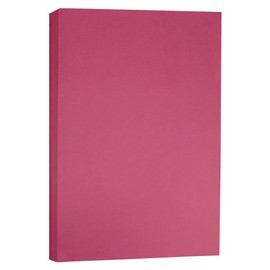 JAM PAPER Ledger Matte 24lb Paper - 90 gsm - 11 x 17 Tabloid - Ultra Pink - 100 Sheets/Pack