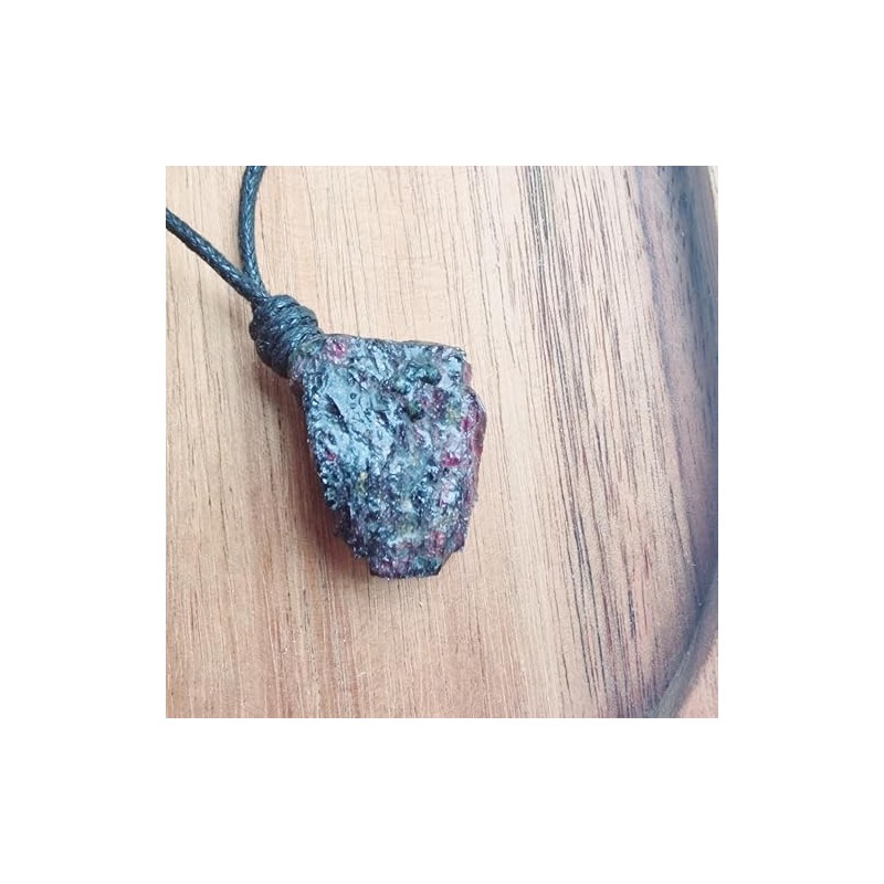 VALHALLA Garnet Necklace Natural Stone Universal Pendant for Men and