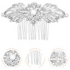 FRCOLOR Bridal Hair Comb with Rhinestones and Simulated Pearls Elegant