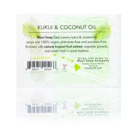 Maui Soap Co Gardenia Bar Soap with Kukui & Coconut Oil 6oz