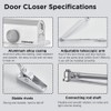 White Automatic Door Closer for Home with Hold Open, Hydraulic