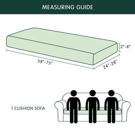 Hokway Couch Cushion Covers Stretch Cushion Covers Sofa Seat Cushion Slipcover Cushion Protector(CreamWhite, Large)