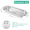 Stainless Steel Sink Strainer Extendable Kitchen Organiser Variable Pasta Strainer