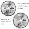 2x Saxton TCT Circular Saw Blades 150mm x 20mm bore