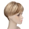 Hair Blonde Human Hair Wigs Pixie Cut Wigs Synthetic Golden