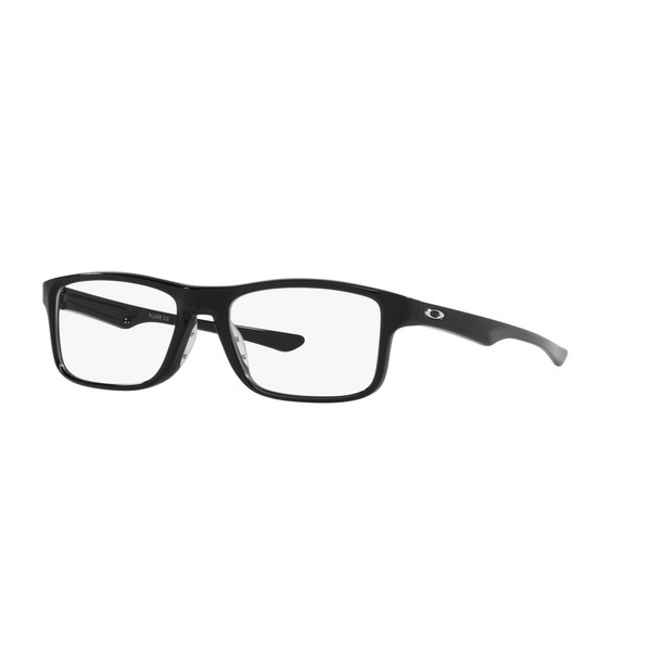 Oakley Men's Ox8081 Plank 2.0 Rectangular Prescription Eyewear Frames, Polished Black/Demo Lens, 51 mm