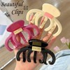 3 PCS Large Hollow Hair Clips, Retro Acrylic Letter Hairpin