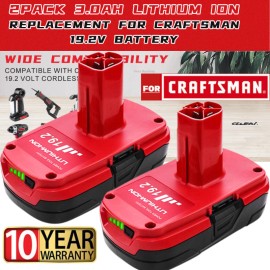 For Craftsman 2Pack For CRAFTSMAN 19.2 VOLT C3 LITHIUM DIEHARD BATTERY PACK 315.PP2011 3.0Ah