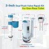 NANABIMIC 3 Inch Top Dual Flush Valve Repair Kit for