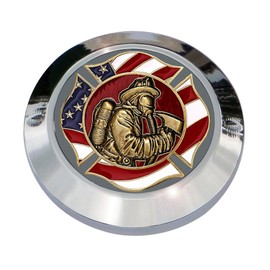 MotorDog69 Fire Rescue Flag Milwaukee Eight Timing Cover Coin Mount Set