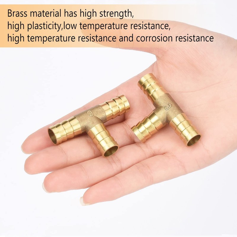 nutmanel T-Hose Connector Brass 10 mm Compressed Air Hose Connector