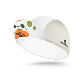 ROCKBROS Cycling Cap, Lightweight Cycling Hat with Sun Visor, Breathable Under Helmet Cap, Sun Protection Bike Hat, Cartoon Helmet Liner Hats for Men Women