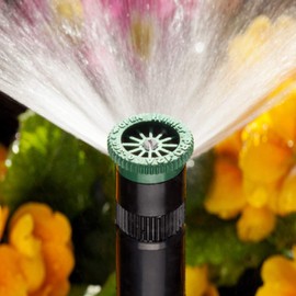 Hunter 12A Adjustable Irrigation Spray Nozzle, 12' Radius, 0°–360° Arc, Water-Saving Precision Coverage, Lawn Sprinkler Nozzle Replacement, Durable Green Design