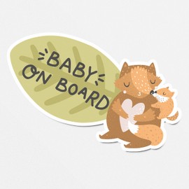 Baby on Board Car Sign - Scandi Design Baby on Board Sticker for Outside - Baby on Board Badge for Boy or Girl