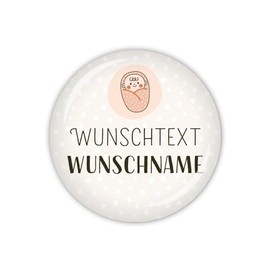 lijelove® PFLEGEHELDEN Wunschtext & Wunschname mit Baby, als Button, Magnete, Taschenspiegel oder Flaschenöffner erhältlich (Art. MD09-26)