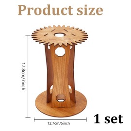 INFUNLY Wooden Kumihimo Marudai Disc 32 Slot Desktop Kumihimo Marudai Machine Kumihimo Braided Disc Kumihimo Bracelet Knitting Tool for DIY Bracelet Hand Rope Looms Knitting