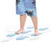 TATAY Fisch Aufkleber Anti-Rutsch Badewanne, aubergine, PVC, blau, 7.5 x