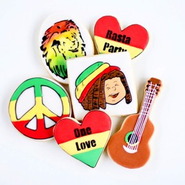 ½ Dz. Rasta Baby Cookie Set! I Be Nappin’ Mon! Birthday Themed, Bridal Shower Party Favors or Baby Gift!