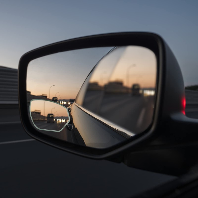 Car Rearview Mirrors Adjustable Reversing Auxiliary Mirrors polygon Green Framed