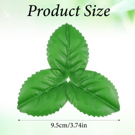 Yolev 200pcs Artificial Leaves 3.74 inch Flower Rose Leaf Fake Leaves for Crafts Wedding Decorations Supplies Rose Leave Fake Leafs