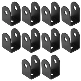 U Brackets for 1" Panels, 10 Pcs U Bracket for Mounting Stamped Alloy Steel, Thickness 0.1 inch Installation U Shaped Fasteners Brackets, 1⅛ x 1⅛ x 1¾ Inch (30x30x45mm)