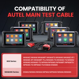 Autel OBD2 Cable, 16 Pin OBDII Diagnostic Test Cable Compatible with MK808Z, MK808Z-TS, MK808Z-BT, MP808Z-TS, DS808S, MK808, MX808S, MX808S-TS, MK900, MS906S, DS900