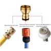 SHULLIN 4pcs Brass Tap Connector Hose Connection Tap Universal Tap