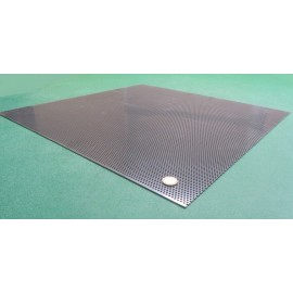 Basic PVC Type I Perforated Sheet, 1/16" Thick x 24" x 24", 1/8" Dia Hole, Staggered
