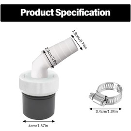 Dishwasher and Washing Machine Drain Adapter with Outlet for Pipe Diameter 40 mm and Input Diameter 19-23 mm, Washing Machine Dishwasher Connection Drain Hose Adapter Drain Hose End Piece