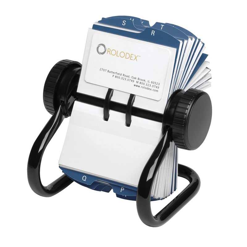 Rolodex® Rotary Business Card File, 400-Card Capacity, Black
