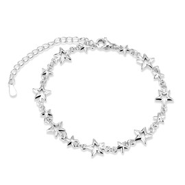 ALEXCRAFT Bracelet Women's Gold Silver Star Bracelet Adjustable Star Bracelets Stackable Bracelets Jewellery Gift for Women Ladies Girls