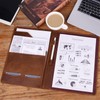 Jack&Chris Leather Portfolio, A4 Document Folder Legal Pad Padfolio, Professional