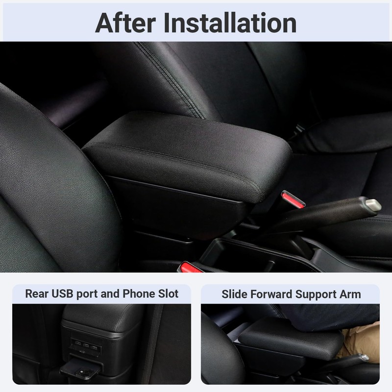 Olyrol Compatible with Nissan Versa 2020-2024 Armrests Car Center Console