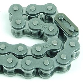 CK196 KT196 Gokart Drive Chain and Jackshaft Chain #420 x 32 Links with Master Link Compatible with Coleman CK196 KT196