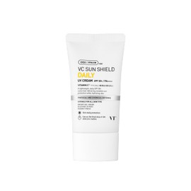 VTCOSMETICS VC Sun Shield UV Cream 1.8 oz (50 g) (SPF50+/PA++++) Sunscreen Can Be Removed With Hot Water, For Face and Body Korean Cosmetics (Daily)