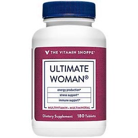 The Vitamin Shoppe Ultimate Woman Multivitamin, High Potency Multi with Green Tea Extract – Energy & Antioxidant Blend, Daily Multi-Mineral Supplement for Optimal Women’s Health (180 Tablets)