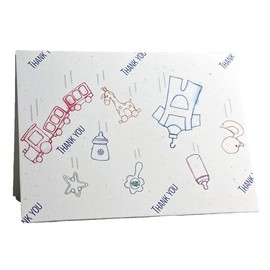 Of The Earth Handmade Paper - Recycled Paper Card - Thank You Variations - 3.5" x 5" - Envelopes Included - Set of 20 (Thank You Baby Shower)