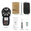HoldPeak Handheld Anemometer Barometer, Weather Meter for Wind Speed, Temperature,