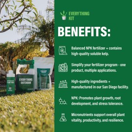 Humboldts Secret Everything Kit 3-in-1 NPK Nitrogen Phosphorus Potassium with Kelp - Everything Indoor Plant Food 3-3-3, Everything Outdoor 5-5-5, and Everything Growing 20-20-20 (The Everything Kit)